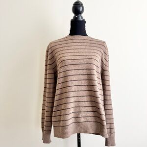 90s vintage Striped Brown Sweater Men’s Vintage Express  Lambswool Size Large
